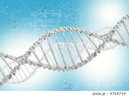DNA helix against the colored background 9768749