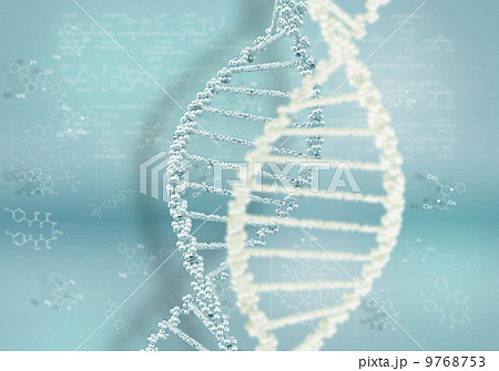 DNA helix against the colored background 9768753