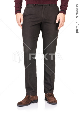 Fashion concept with trousers on white 9768849
