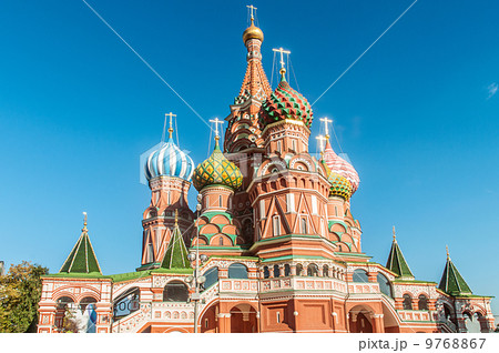 Famous st Vasily Blessed cathedral in Moscow 9768867