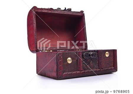 Old chest isolated on the white background 9768905