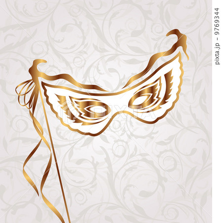 Venetian carnival or theater mask 9769344