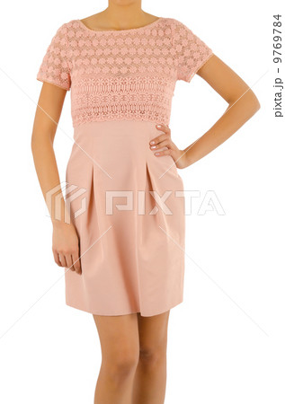 Woman in fashion dress concept on white Woman in fashion dress concept on white 9769784