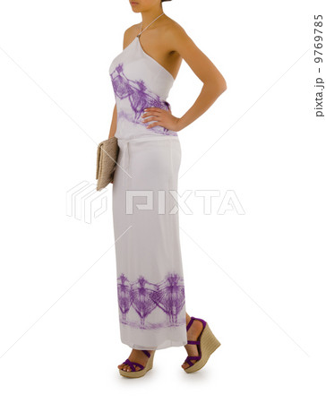 Woman in fashion dress concept on white Woman in fashion dress concept on white 9769785