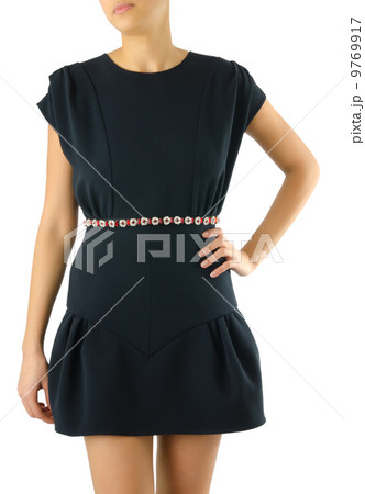 Woman in fashion dress concept on white Woman in fashion dress concept on white 9769917
