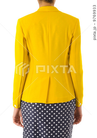 Woman in fashion dress concept on white 9769933