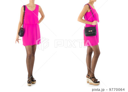 Set of woman dress on white 9770064