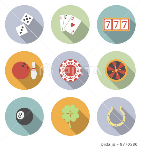 Casino and Gambling Vector Flat Icons 9770580