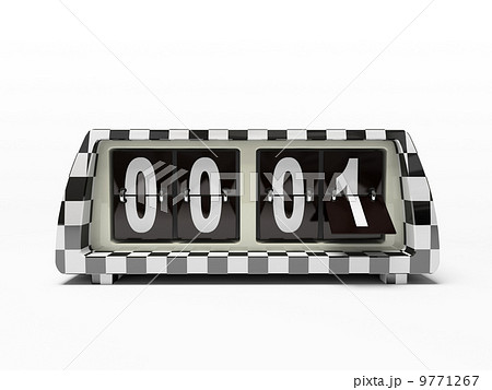 Black-and-white watch - counter isolated on white background 9771267
