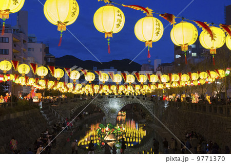 眼鏡橋とランタン 9771370