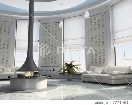Home interior 3D rendering 9771461