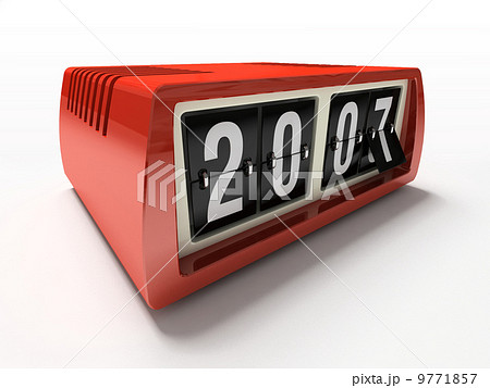 Red watch - counter on white background New year Red watch - counter on white background New year 9771857