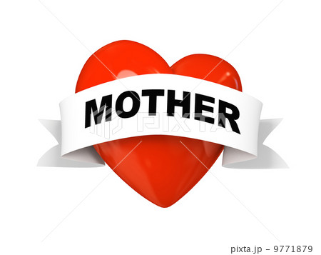 Valentine heart with label mother isolated on white background 3 9771879