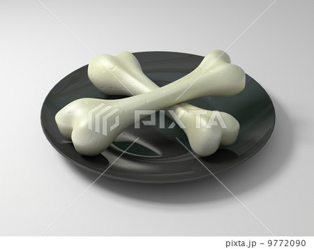 Black plate with bone 9772090