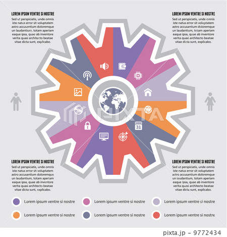 Infographic Concept for Presentaton - internet vector scheme with icons 9772434