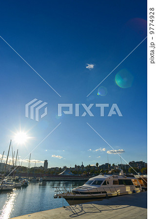 バルセロナのヨットハーバー スペインの風景写真素材 バルセロナのヨットハーバー スペインの風景写真素材 9774928