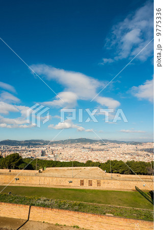 バルセロナの町　俯瞰　スペインの風景写真素材 9775336