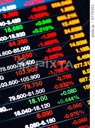 Display of Stock market quotes 9779302