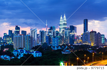 Kuala Lumpur skyline at night 9779715