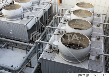 Ventilation systems on roof top 9780817