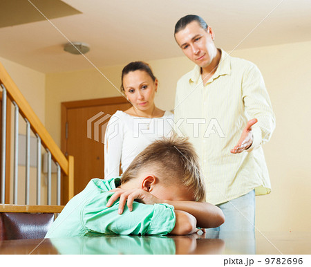 Parents berating teenager son Parents berating teenager son 9782696