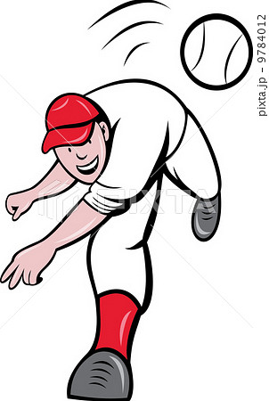 baseball player pitcher throwing ball baseball player pitcher throwing ball 9784012