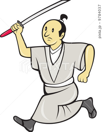 Japanese Samurai Warrior With Sword 9784037