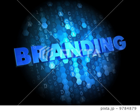 Branding on Dark Digital Background. 9784879