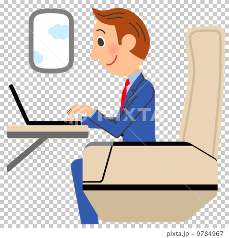 A businessman who works in an airplane A businessman who works in an airplane 9784967