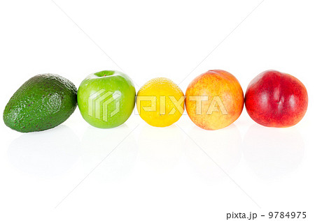 Fresh and tasty fruits isolated on white Fresh and tasty fruits isolated on white 9784975