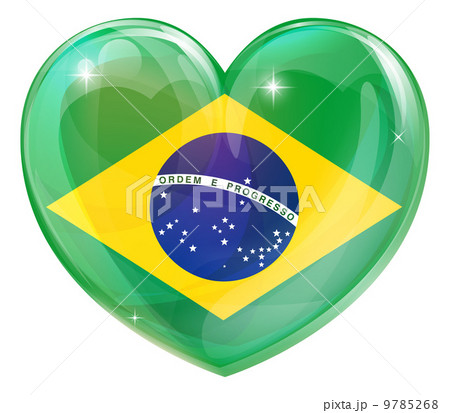 Brazil flag love heart 9785268