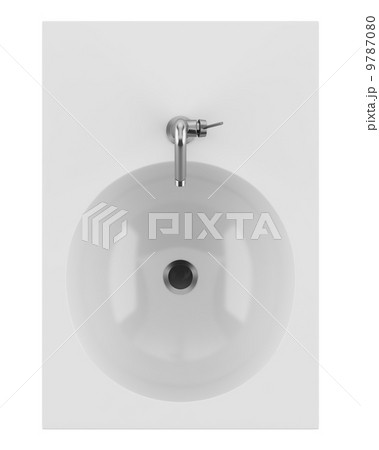 top view of ceramic bidet isolated on white background 9787080
