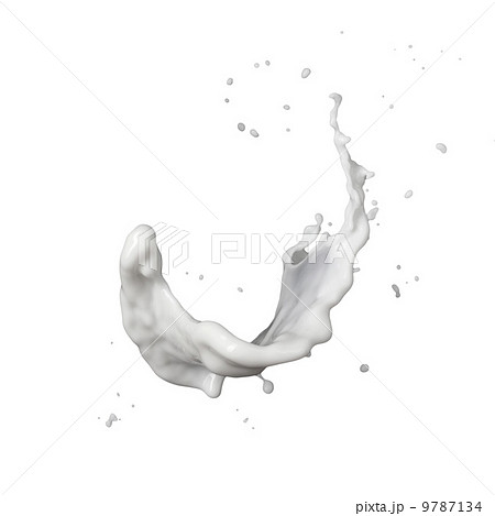 milk splash isolated on white 9787134