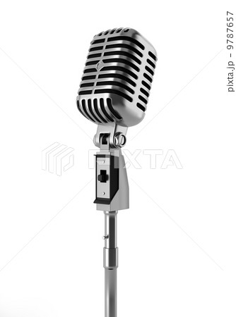 vintage microphone isolated on white background vintage microphone isolated on white background 9787657