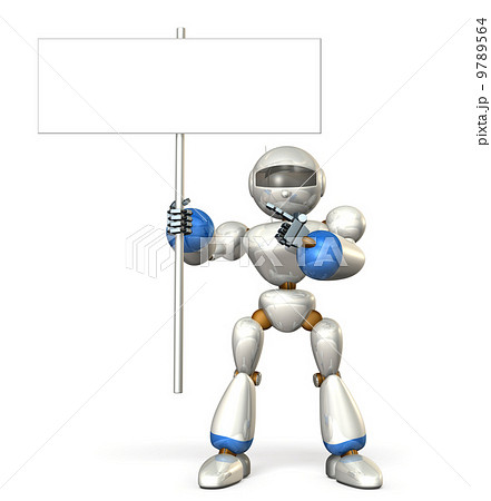 メッセージボードを示すロボット メッセージボードを示すロボット 9789564