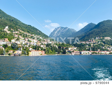 Town on Lake Como summer coast (Italy). 9790044