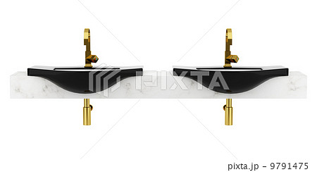 modern double black bathroom sink isolated on white background modern double black bathroom sink isolated on white background 9791475