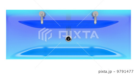 top view of modern blue glass double bathroom sink isolated on w top view of modern blue glass double bathroom sink isolated on w 9791477