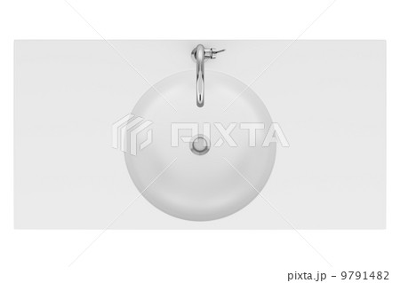 top view of ceramic bathroom sink isolated on white background 9791482