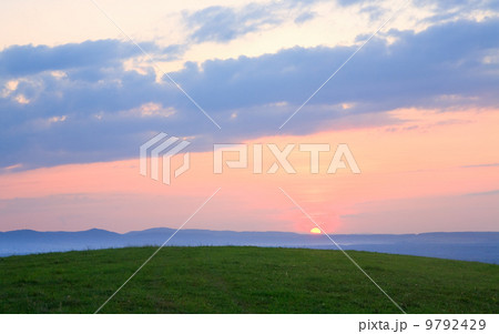 Sunset countryside landscape 9792429