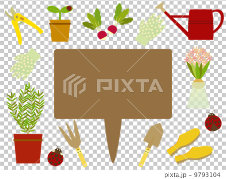 Gardening / background (white · transparent back) 9793104