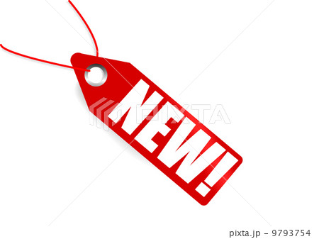 Red shopping tag with word new on it Red shopping tag with word new on it 9793754