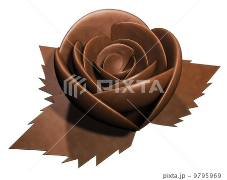 チョコの薔薇のイラスト素材 チョコの薔薇のイラスト素材