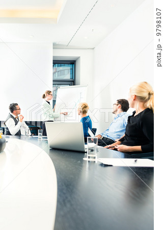 Business - team presentation on whiteboard 9798107