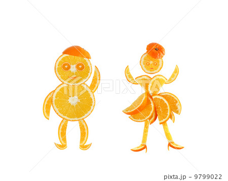 Healthy eating. Funny little pair made of the orange slices. Healthy eating. Funny little pair made of the orange slices. 9799022