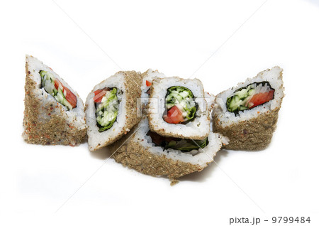 delicious seafood sushi at a Japanese restaurant delicious seafood sushi at a Japanese restaurant 9799484