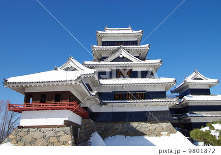 国宝　松本城　雪景色 9801872