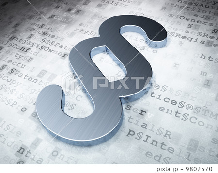 Law concept: Silver Paragraph on digital background 9802570