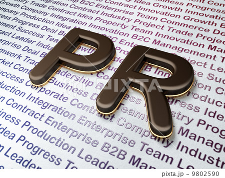 Marketing concept:  PR on Business background 9802590