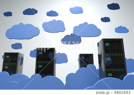 Clouds Server Creative Concept 3D artwork 9802693